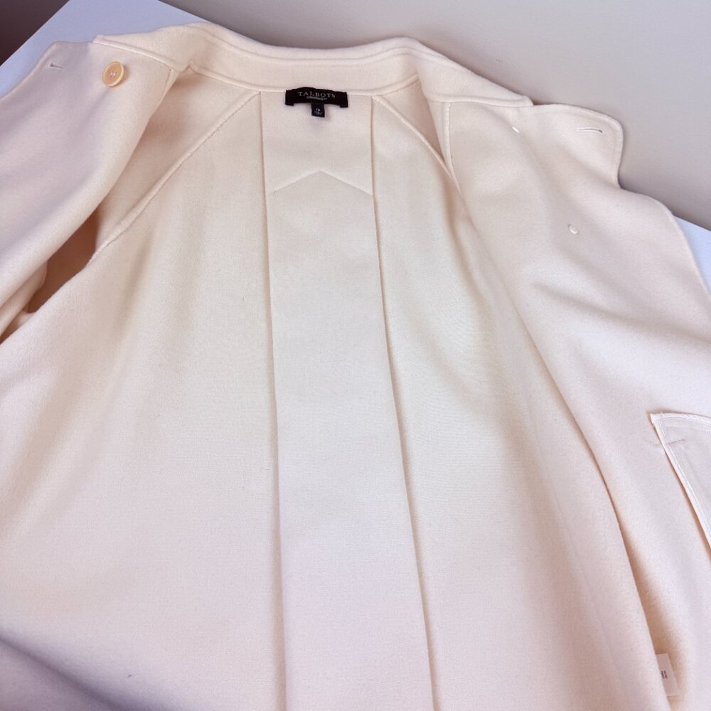 Talbots 90% Wool Button-Front Jacket Pea Coat - L… - image 5